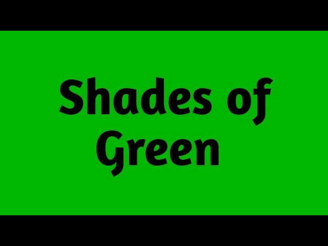 What Shade of Green Looks Best On You? 