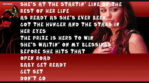 Miley Cyrus Ft. Billy Ray Cyrus - Ready Set Don't Go - Lyrics