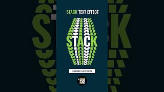 How to create Stack text effect in Adobe Illustrator. #graphicdesign