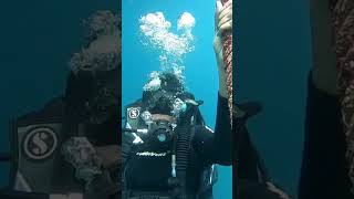 Trying and failing to film under water skills during my first time scuba diving