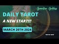 DAILY TAROT &quot;A NEW START!!!&quot; MARCH 20th 2024