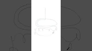 HOW TO CREATE SIMPLE BURGER LINE ART TUTORIAL#shorts  #lineart #adobeillustrator #graphicdesign
