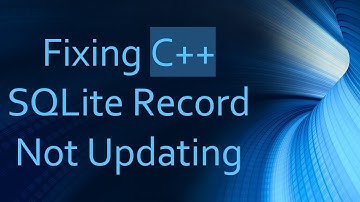 Fixing C+ +  SQLite Record Not Updating