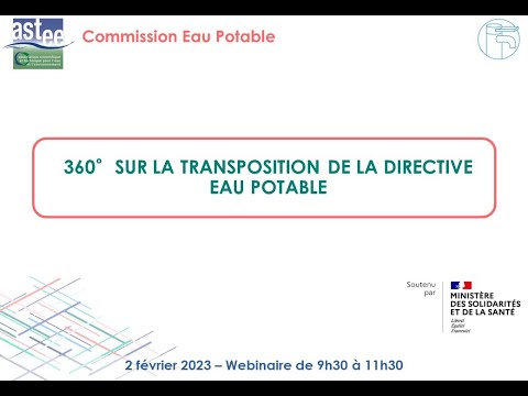 Webinaire -  360° sur la transposition de la directive eau potable