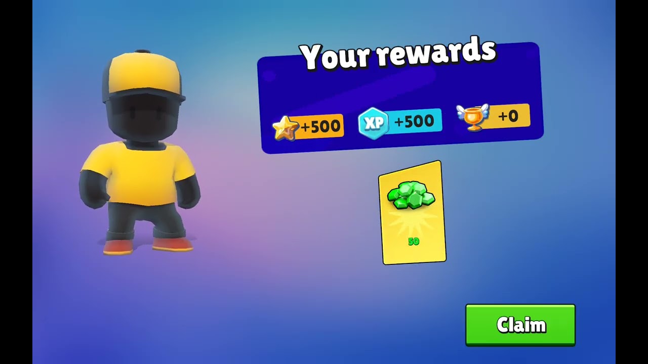 If I win i can get the Tournament skin In stumbleguys 