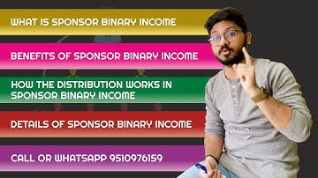 What is sponsor Binary income in Binary MLM Plan | How it Works in MLM income  | YAKS Group
