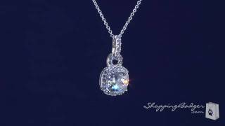 Cushion Cut 2.5 Carat Cz Solitaire Necklace In Sterling Silver