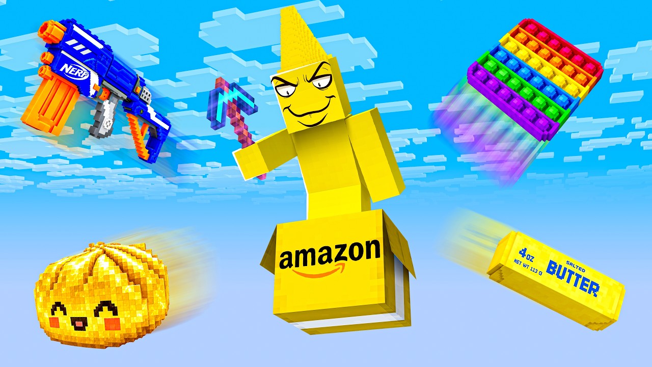 Minecraft But It's One Amazon Block