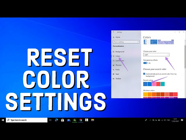 How to Reset Color Settings in Windows 10 class=