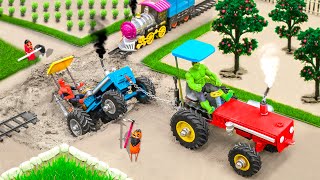 Diy Mini Tractor Sand loading new technology science Project | Trolley Loading | @sanocreator