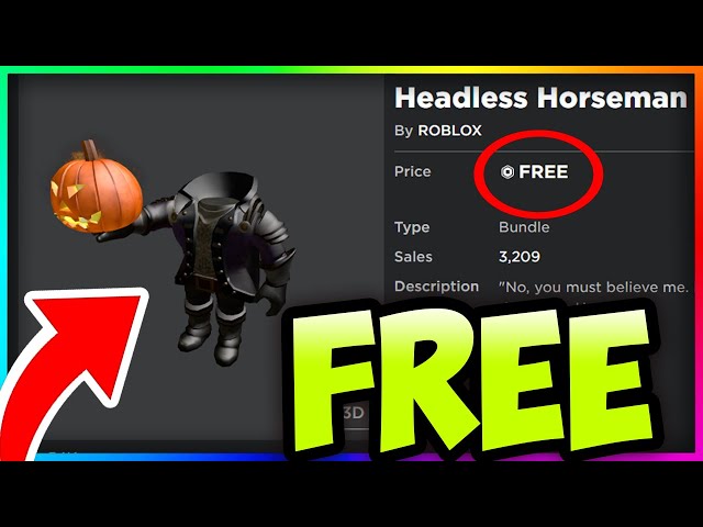 How to get HEADLESS HORSEMAN for FREE! (Roblox Headless Head) 