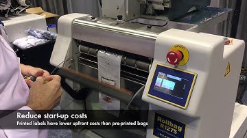 Rollbag R1275 automatic bagger with label printer applicator
