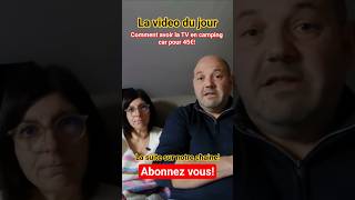 Comment avoir la tv en camping car pour 45€! #campingcar #youtubeshorts #youtube #yannetmarie