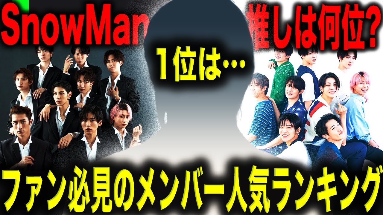 【ファン必見!!】SnowMan 個性が光るメンバーの人気ランキング発表!!あなたの”推し”は何位にランキング!? - YouTube