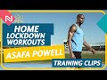ASAFA POWELL doing home workouts during lockdown. (Fitness exercises to do at home)