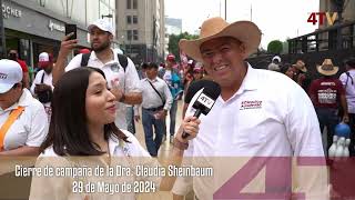 La voz del pueblo durante el cierre de campaña de Claudia Sheinbaum en el zócalo capitalino by La 4TV 5,500 views 10 hours ago 8 minutes, 49 seconds