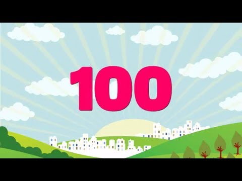 Sayı Sayma Çizgi Film-Çocuklar için-100'den geriye ritmik sayma