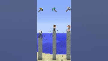 Which pickaxe is faster in Minecraft 😀😎🤩  #shorts