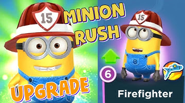 Minion Rush Firefighter Upgrade costume Level 7 gameplay walkthrough ios android