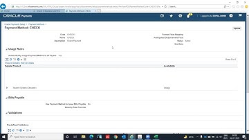 Oracle EBS Payables Payment managers & Bank setup