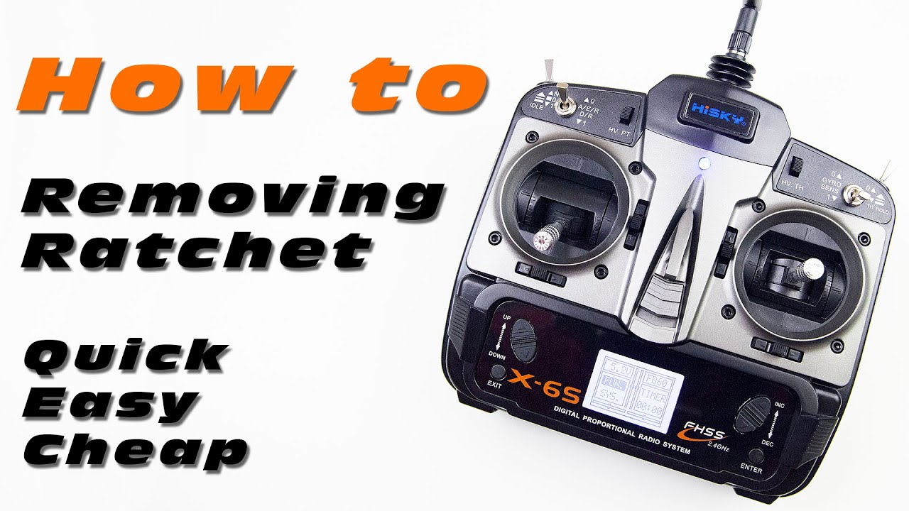 How to Remove ratchet from your throttle stick (for Helicopters