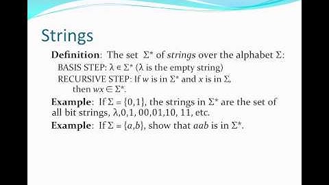 Recursive Definition of Strings final