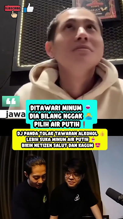 Salut! 🙌 DJ Panda Tolak Alkohol, Pilih Air Putih Aja 🥤✨#djpanda #viral #gosipartis #trending
