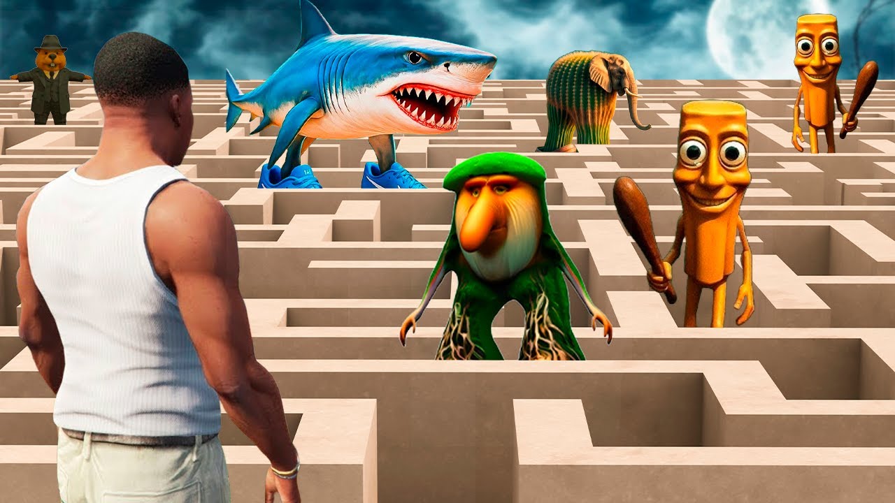 ФРАНКЛИН ТУНГ ТУНГ МОНСТРЛАР ЛАБИРИНТІНЕ КІРДІ (GTA V)