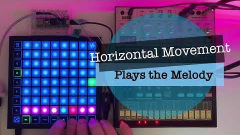 Volca FM and Bass, controlled by a LaunchPad/Teensy (Arduino) Snake game.