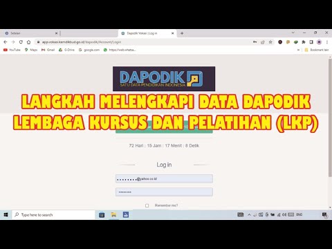 MELENGKAPI DATA DAPODIK LEMBAGA KURSUS DAN PELATIHAN (LKP)