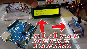 Arduino İle Mesafe Ölçer - Arduino Dijital Metre Yapımı (16x2 LCD Ekran Kullanımı)