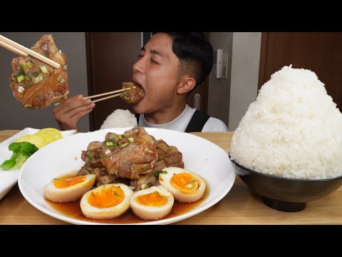 ASMR 豚バラ軟骨(ソーキ)の煮込み/ Braised cartilage soki【Eating Sounds/咀嚼音/Mukbang】