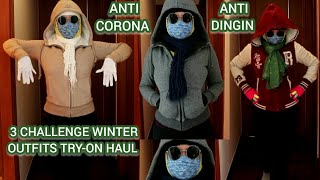 CHALLENGE WINTER OUTFITS || TIPS JAKET WANITA MULTIFUNGSI WINTER & SUMMER #challenge #tutorial