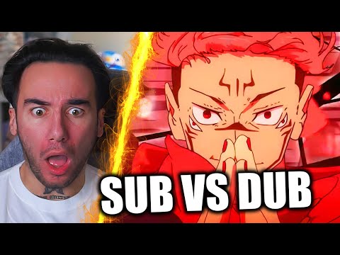All Sukuna Dialogues Dub Vs Sub Shibuya Incident REACTION