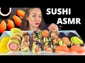 ASMR SUSHI SALMON MUKBANG| SALMON NIGIRI, SUSHI CONE,RAW TUNA| Sushi Roll Eating Show|