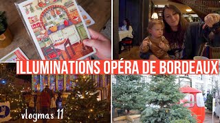 Illuminations sur l'Opéra de Bordeaux & aquarelles de Noël de Laura Travel Book | VLOGMAS 11