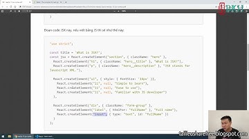 4.1  JSX   Cú pháp được sử dụng trong ReactJS