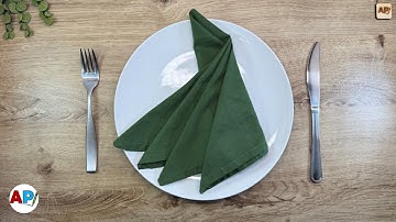 Tovagliolo di stoffa con 4 pieghe laterali - Decorazioni per la tavola DIY