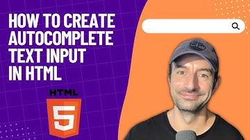 How to create Auto Complete Text Input in HTML