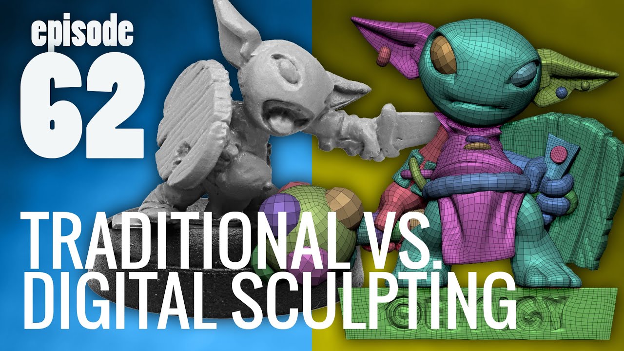 Traditiona Sculpting with clay vs Sculpting using Blender