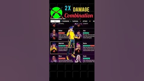 High Damage Character Skill 😍|| New secrets 2X Damage character Combination #combination #shorts #ff