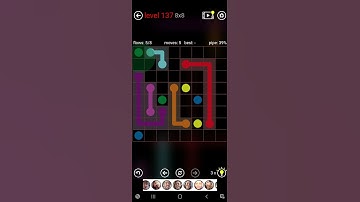 Flow Free 8x8 Level 137 #flowfree #level137 #8x8 #6x6 #7x7 #8x8 #mania #9x9 #10x10