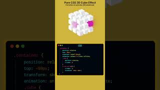 Information #video #tech #uiux Create Amazing 3D Cube Using Only CSS 🤯 #css #shorts #webdevelopment #javascript News