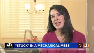 VIDEO: 'Stuck' in a mechanical mess