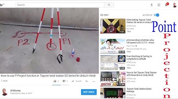 How to use P Project function in Topcon total station ES Series?in Urdu/in Hindi