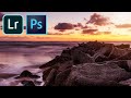 Beach Sunrise Photography Editing in Photoshop and Lightroom