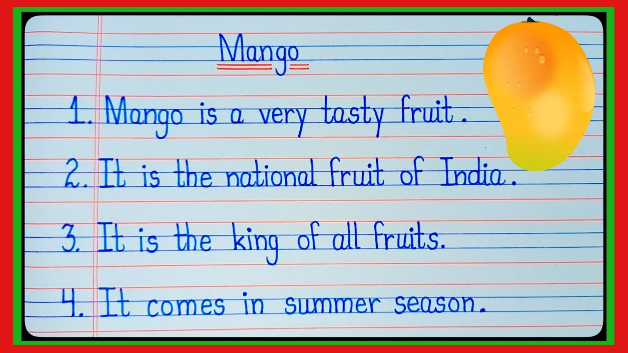 essay mango 10 lines