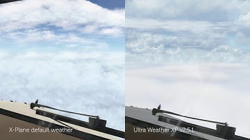 [X-Plane 11] Weather Comparison – default weather + UltraWeather XP (UWXP v2.5.1) side-by-side