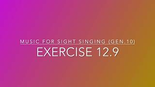 Exercise 12.9 - Music for Sight Singing