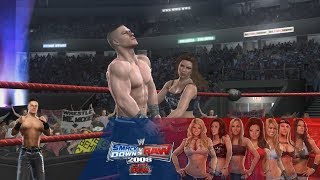 Smackdown vs Raw 2008 | All Divas Low Blow To John Cena